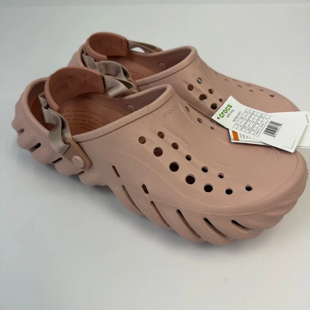 Crocs Echo Clog Quartz Pink Mens 13 Sporty Streetwear Molded Slip On 207937-6TY